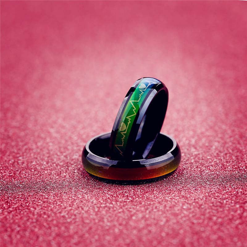 Black Color Pulsing Mood Ring - Free Worldwide Shipping!