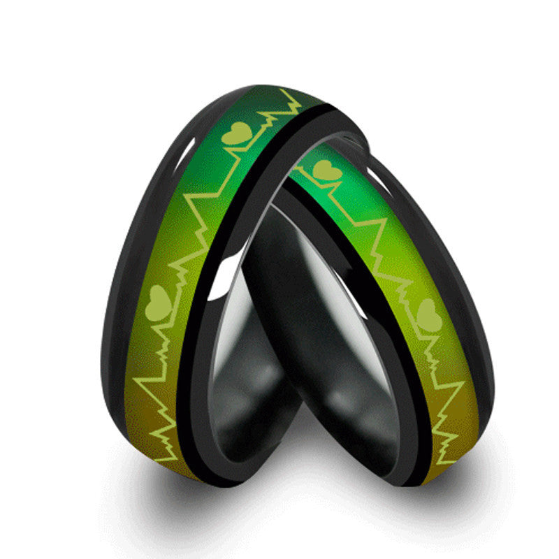Black Color Pulsing Mood Ring - Free Worldwide Shipping!