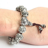 Six Words Mantras Tibetan Silver Bracelet